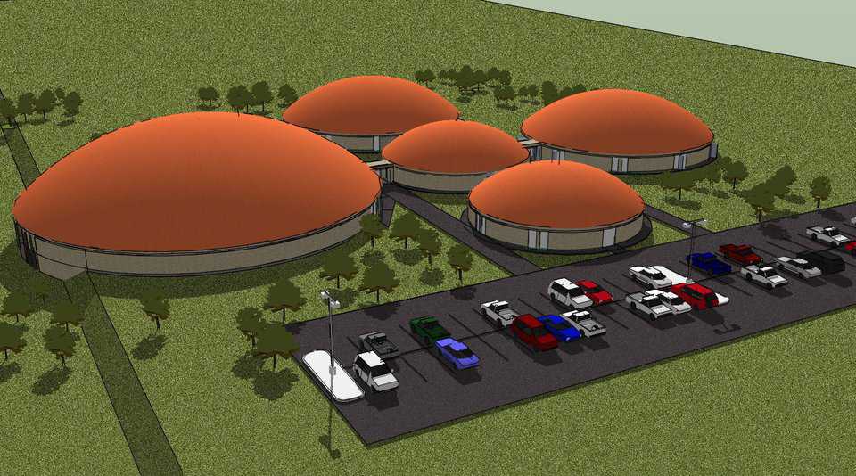 Geronimo ISD, Geronimo, Oklahoma — In Geronimo, school officials opted to go with five modular Monolithic Domes or pods. It will be the first school in the nation to adopt the concept of modular dome buildings.
