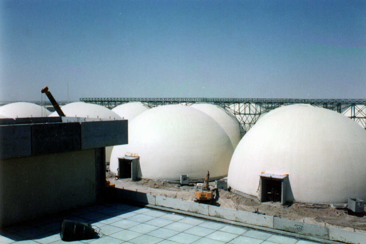 Grain Storages in Iraq (Summer 1989) — Thirty Monolithic Domes capable of holding 10,000 metric tons of grain were constructed in the Middle East.