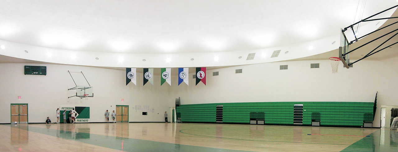 Gymnasium — It’s used for physical education classes and all the usual high school sport activities, including basketball, a popular favorite.