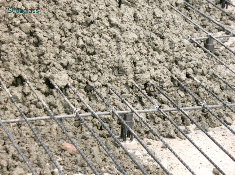 Image 11 — Basalt rebar used in concrete flooring.