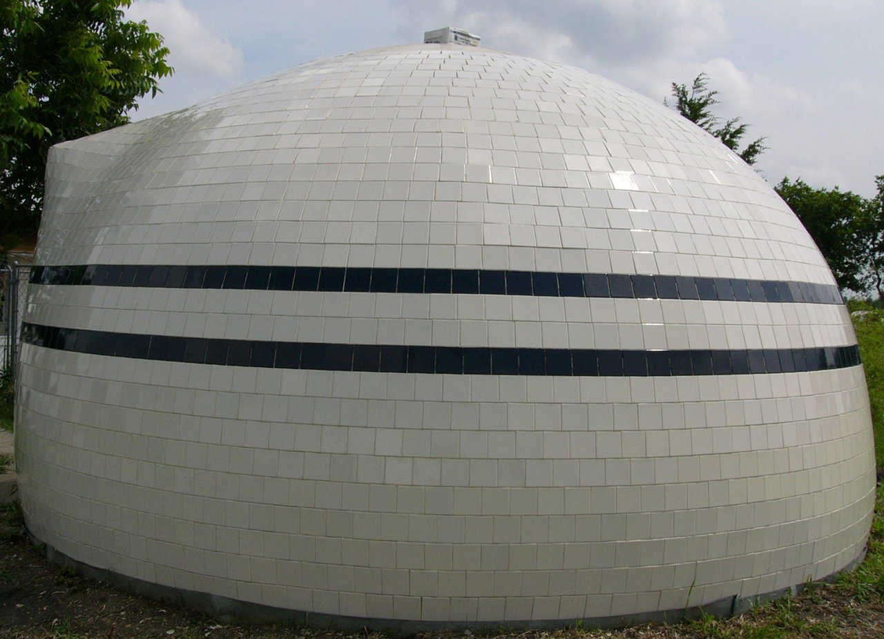 Attractive — Tiling a dome is not only a practical protection solution but a very attractive one. The tile should be porcelain or at least frost proof.