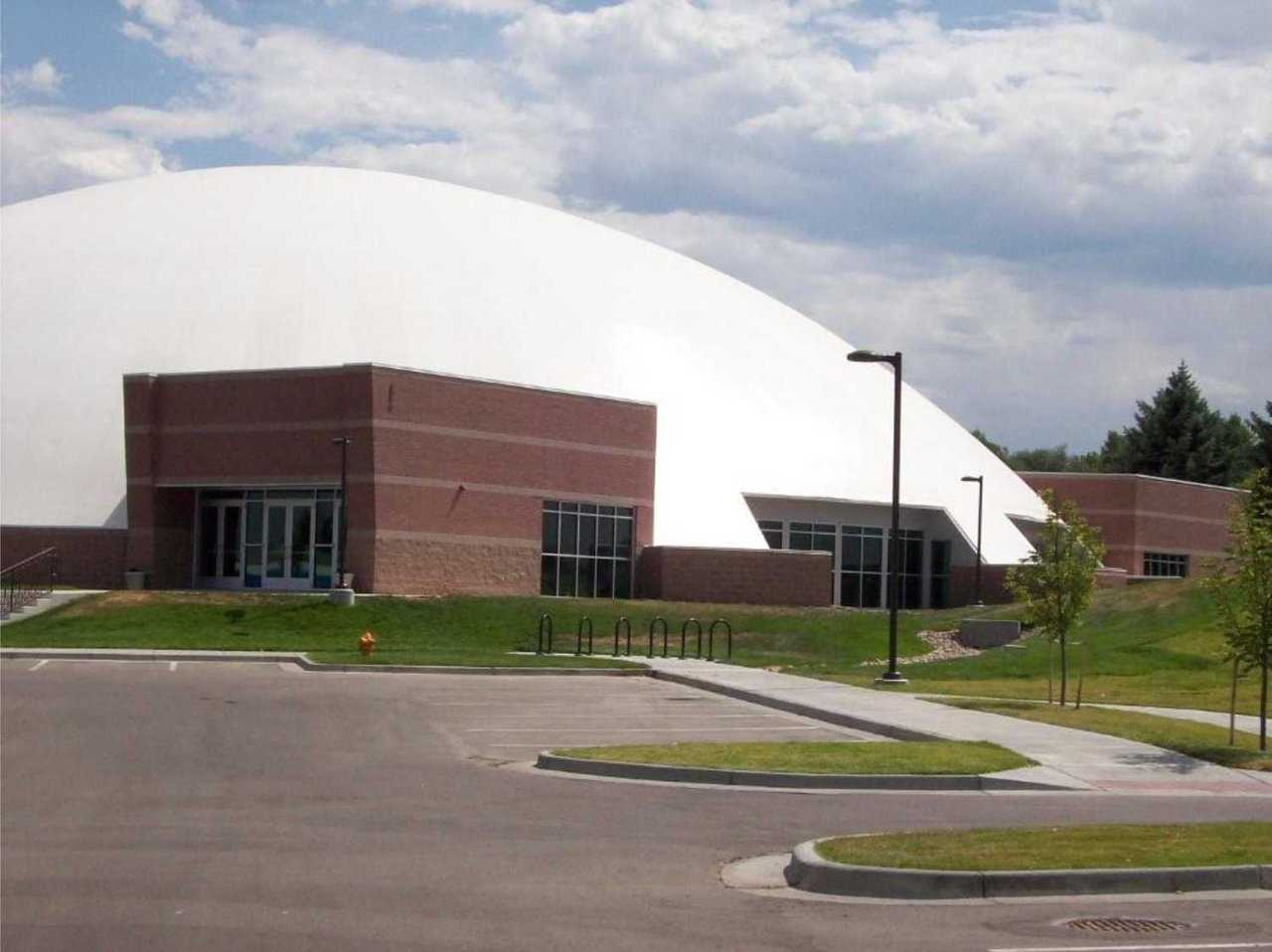 Huge Airform — This Monolithic Dome required an Airform of 44,000 square feet.