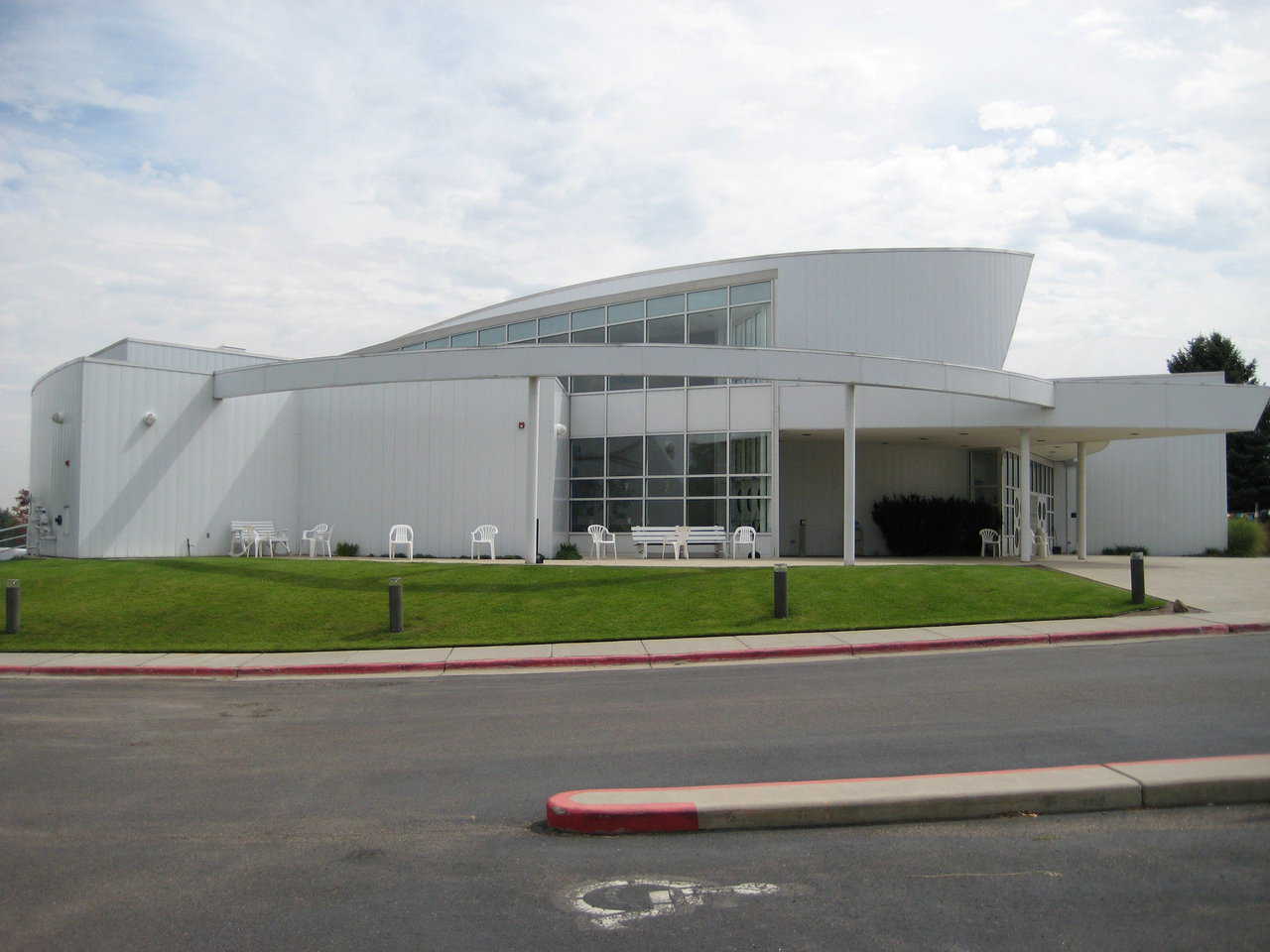 Variety of shapes — Mile Hi’s campus is a blending of round domes and rectangular structures.