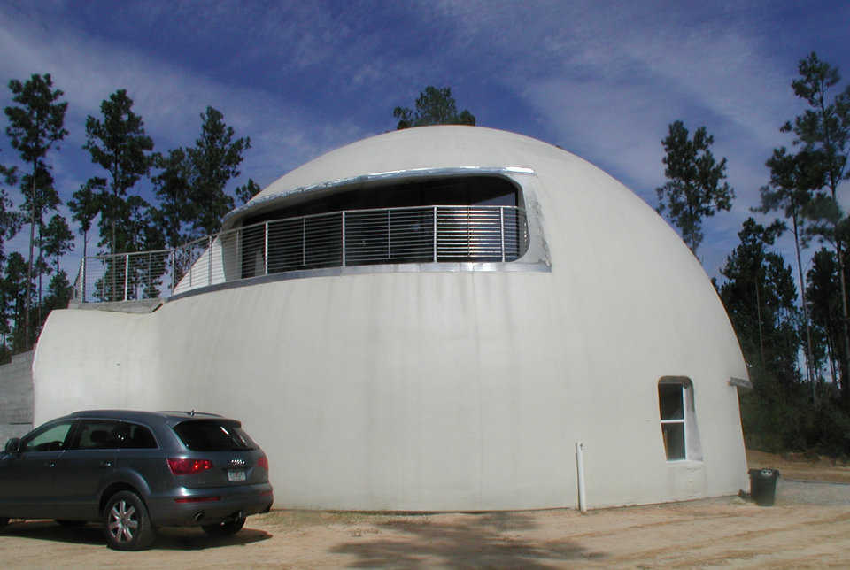 The Simmons’ Dream Dome — Their retirement dome has a 50’ diameter, a height of 30’ and a living area of about 3400 square feet.