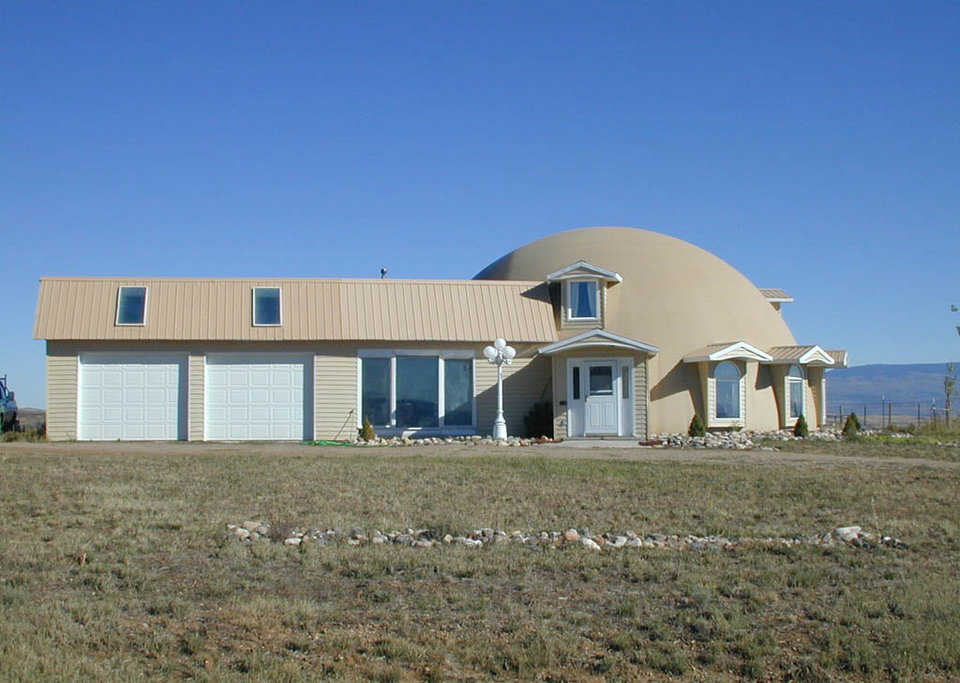 Site with a view — This Monolithic Dome home sits on a hill, above Craig, Colorado, at an elevation of 6200 feet.