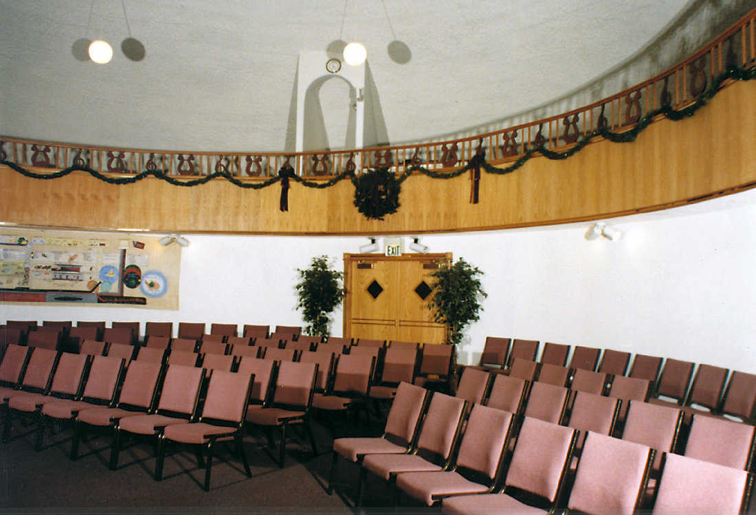Congregation Seating and Balcony — It’s a warm, secure and peaceful prayer place.