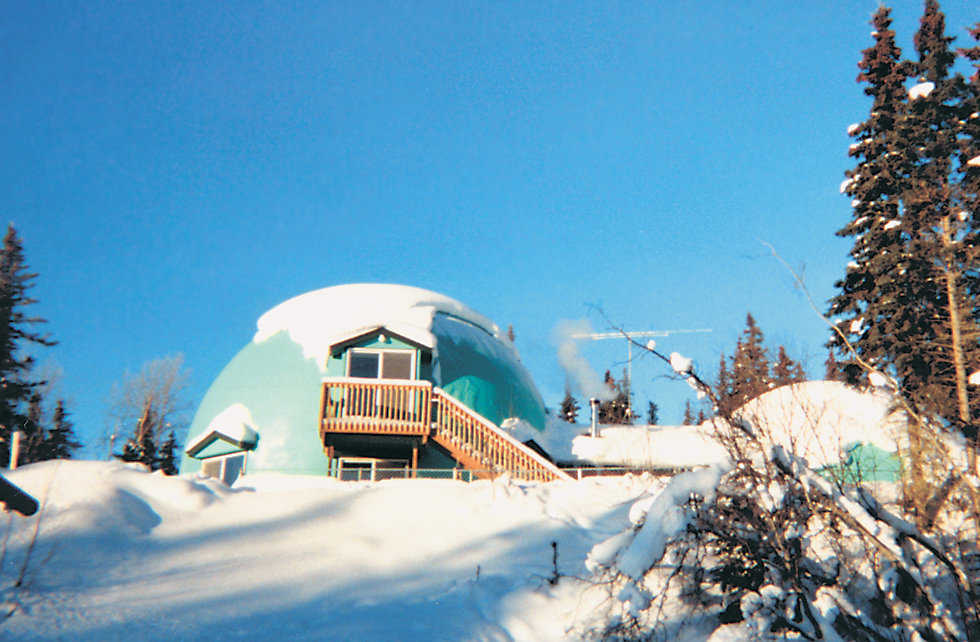 Snyder Residence in Alaska — This dome is located in Soldotna, Alaska, where temperatures regularly dip below 0 degrees.