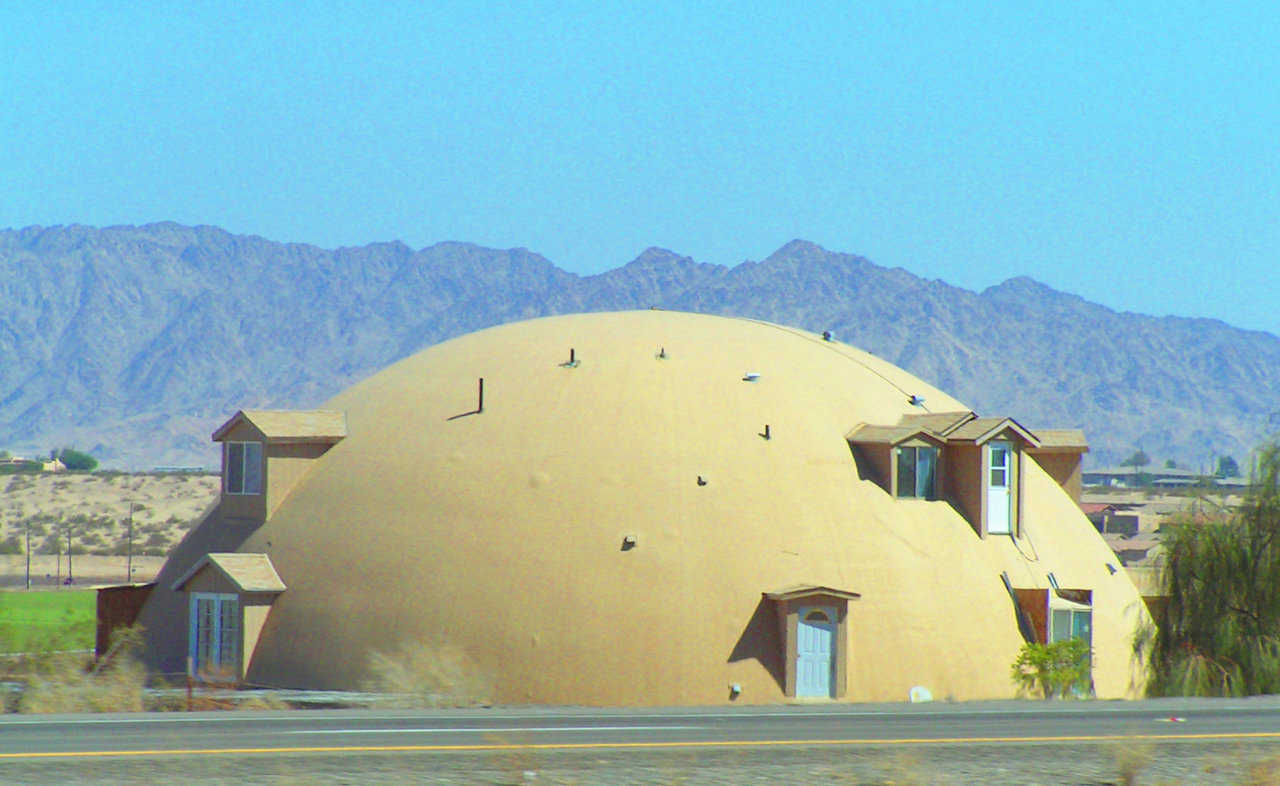 YumaDome — Talk about HOT!! This home, dubbed “YumaDome,” is in Yuma, Arizona where many summer days exceed 100 degrees.