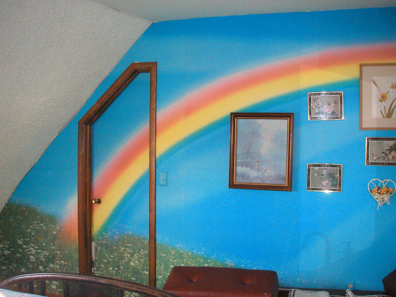 Rainbow — One of Cliffdome’s walls included a hand-painted rainbow.