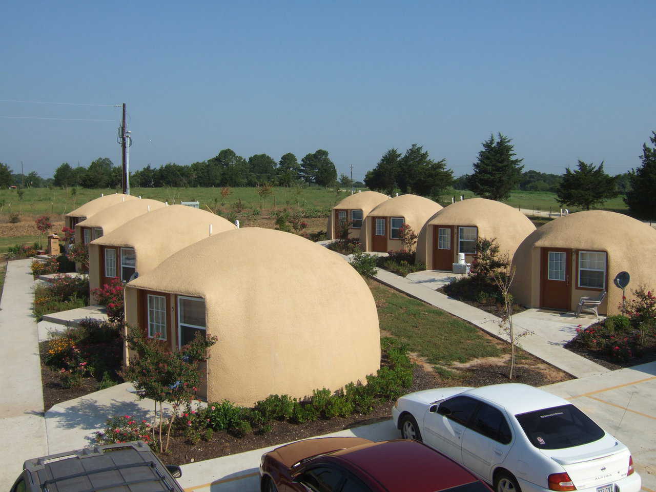 The Inn Place — With the completion of construction in Phase I, the Inn Place had eight Monolithic Dome units available for rental.