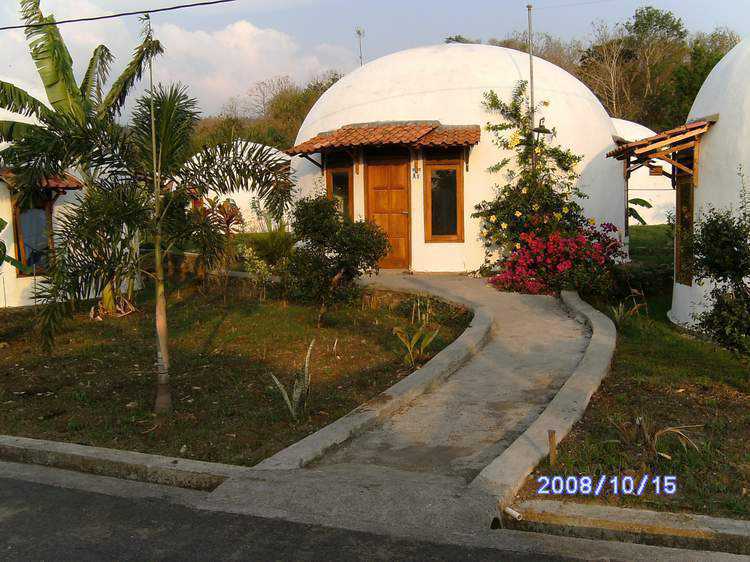 Typical EcoShell Dome — Seventy-two of these homes have been completed and are now in use.