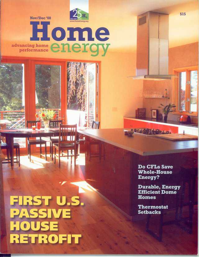In the November/December 2008 issue, Home energy has an article about Monolithic Domes.