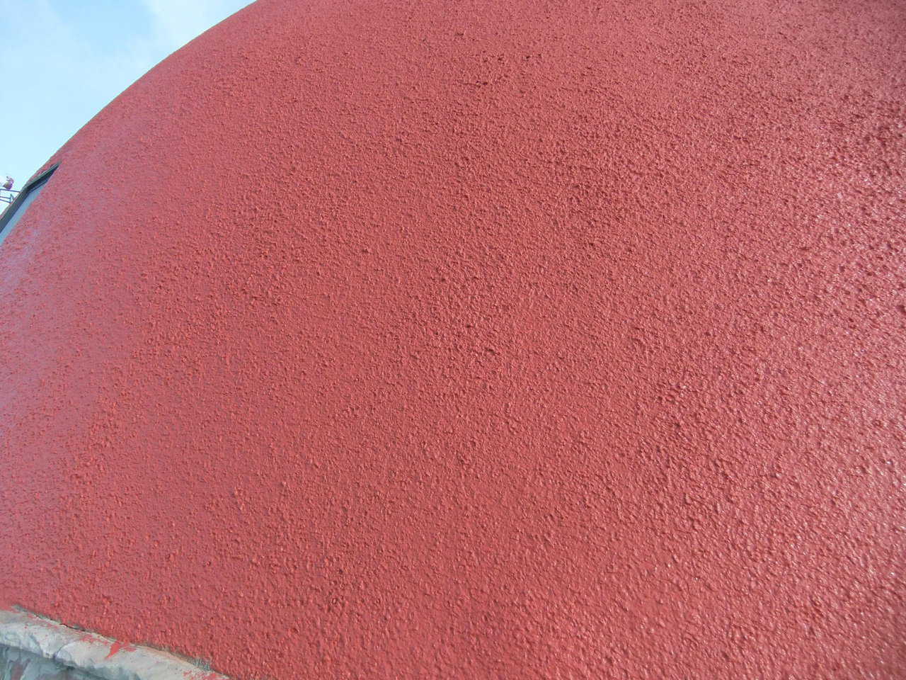 The silicon paint makes a great looking surface, that has a long life, stays clean and protects the concrete stucco.
