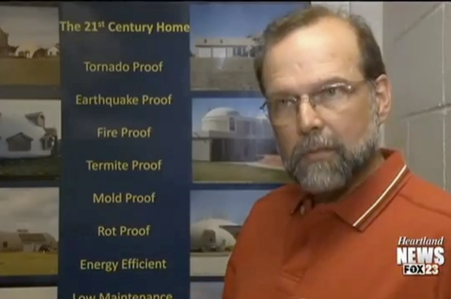 Professor Michael Cobb, Physics Professor of Southeast Missouri University speaks of the Monolithic Dome’s benefits on Channel 23 Heartland News (Fox Affiliate)