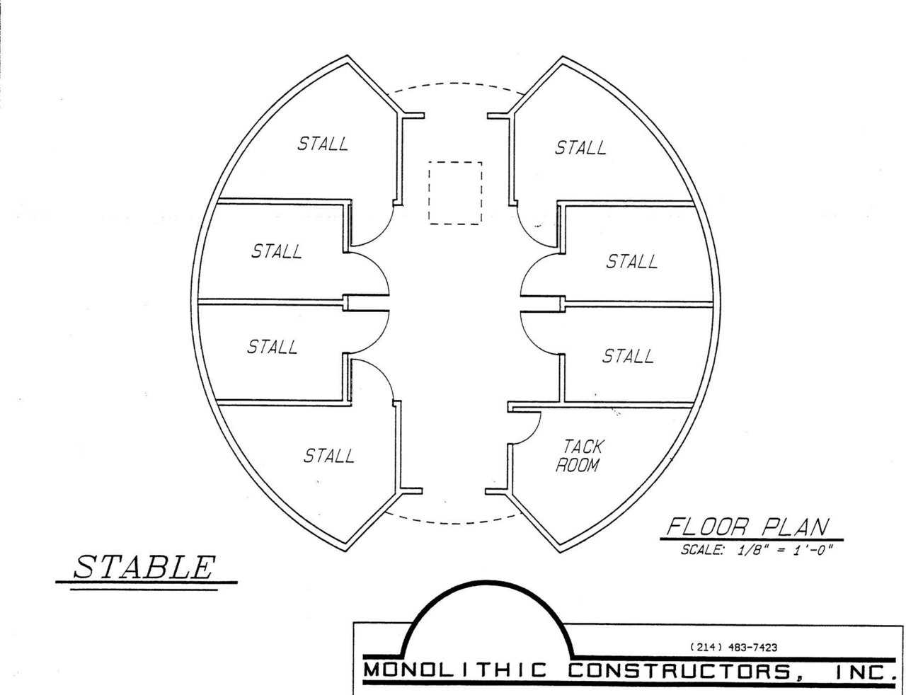 Sample layout of small horse stable.