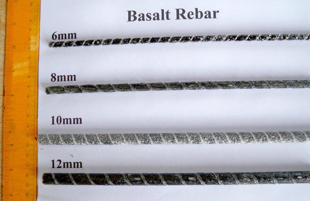Basalt rebar sizes