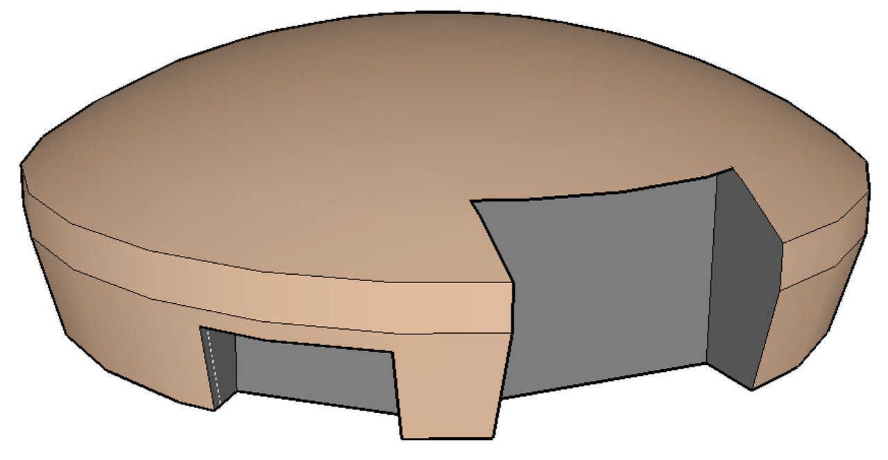 Compression ring — Continuous compression ring at bottom