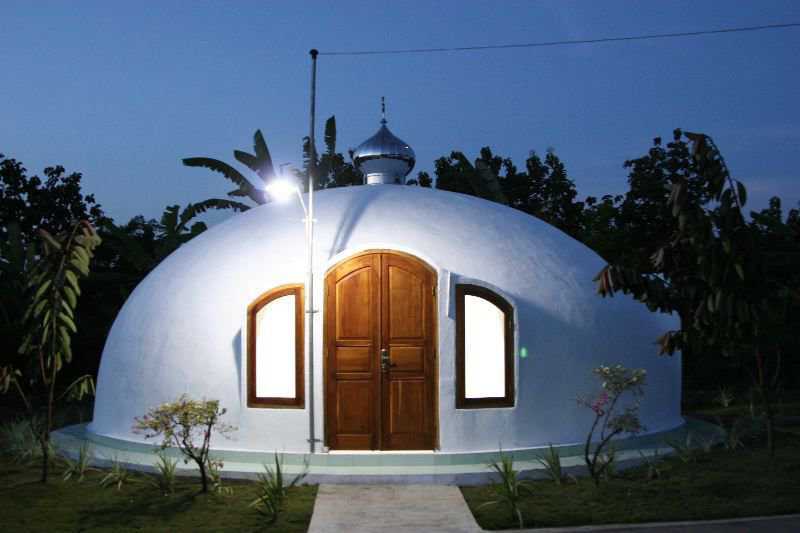 Indonesian Mosque — This small Mosque was built in Indonesia by Dome for the World. Its an Ecoshell II that was built in the small village called New Ngelepen.
