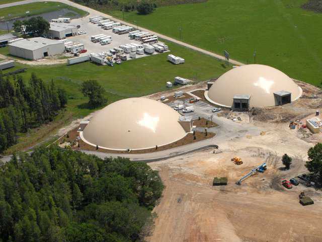 ABC Domes, Lakeland, Florida — ABC Domes of the Lakeland Florida Business Continuity Center, off Interstate 4, between Orlando and Tampa.