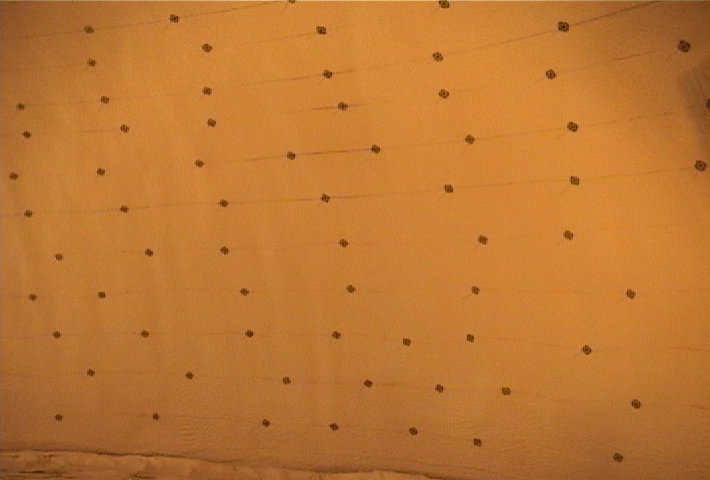 Layout pattern of rebar hangers.