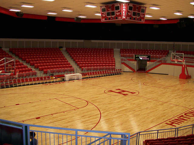 Hinton High School Gym — With features such as spectator seating, lockers under the seating area, a green room for receptions and a graceful lobby, Hinton High School is amazing.