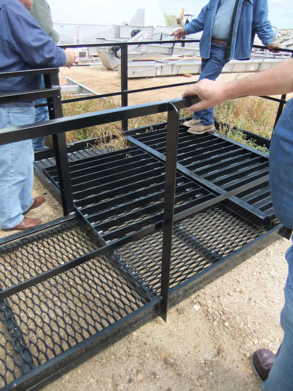 Cat walk — This walkway and others were installed by Monolithic, giving the customer access to all vital parts of the equipment.