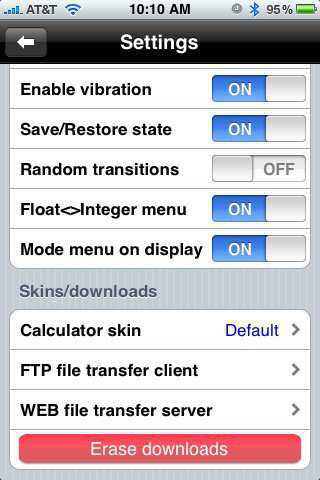 Step 2: Settings — In the settings menu, click on WEB file transfer server.