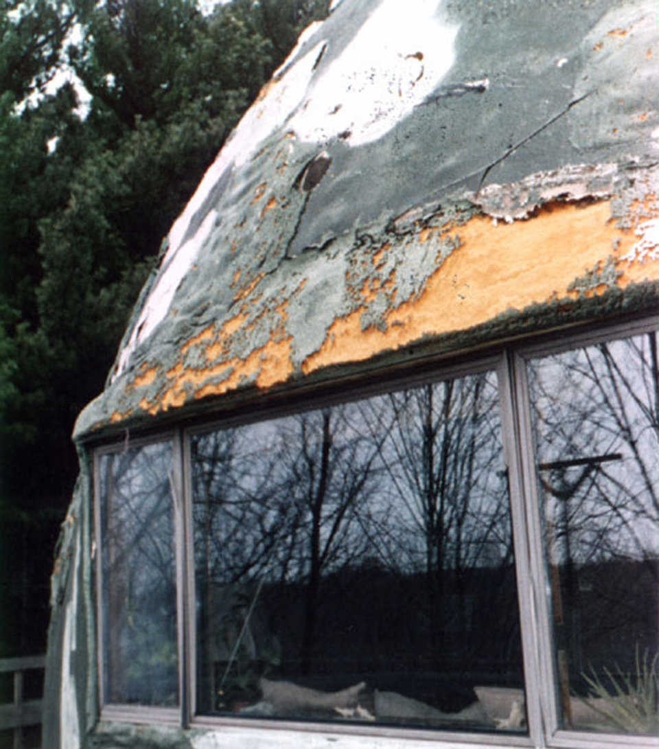 Really nasty! — Coating on this dome completely failed and left the foam exposed to ultraviolet rays that will break down the foam rapidly.