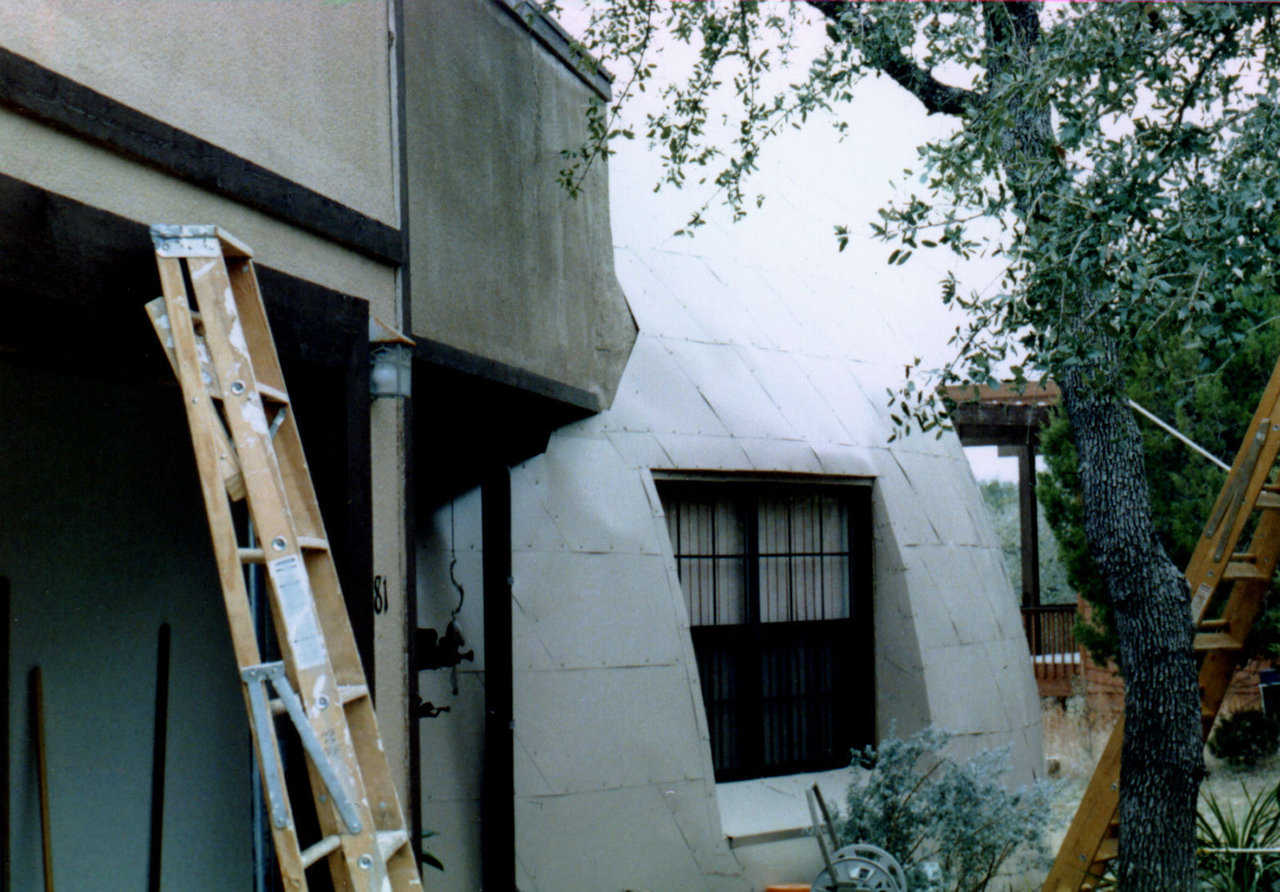 Pretty! — Metal cladding cleaned, improved the looks of and provided a permanent solution for this dome-home.