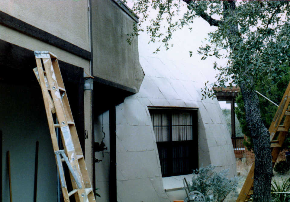 Pretty! — Metal cladding cleaned, improved the looks of and provided a permanent solution for this dome-home.