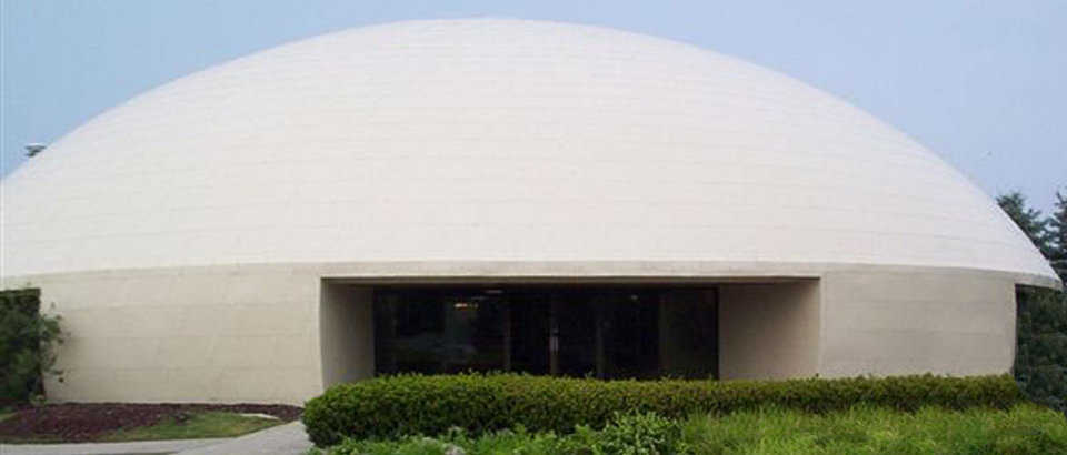 Ribbon Technology Corp. — Built in 1980, in the Columbus, OH area, this metal-clad Monolithic Dome has a diameter of 100 feet.