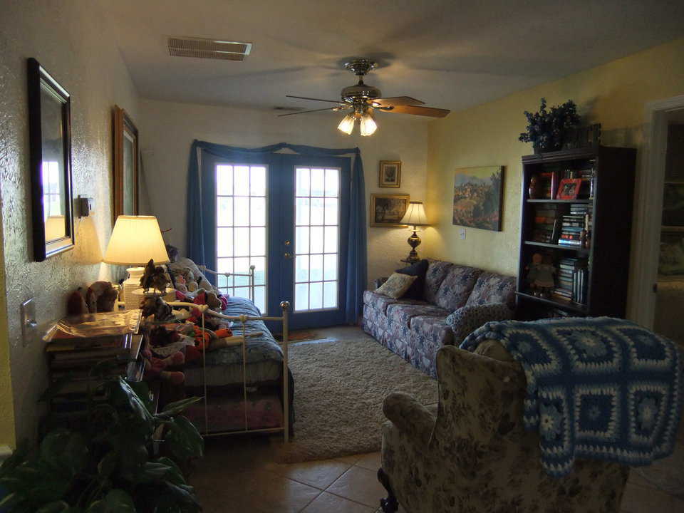 Family Room — Everyone gets an overstuffed seat to snuggle into in this family room!