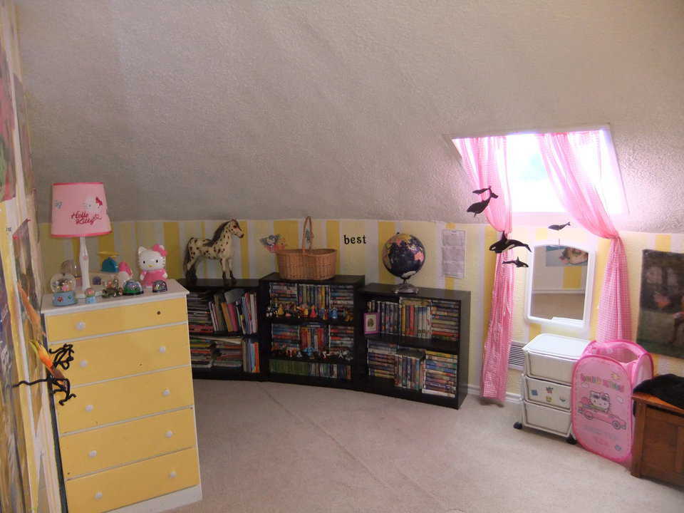 Loft — It has lots of books and lots of pink!