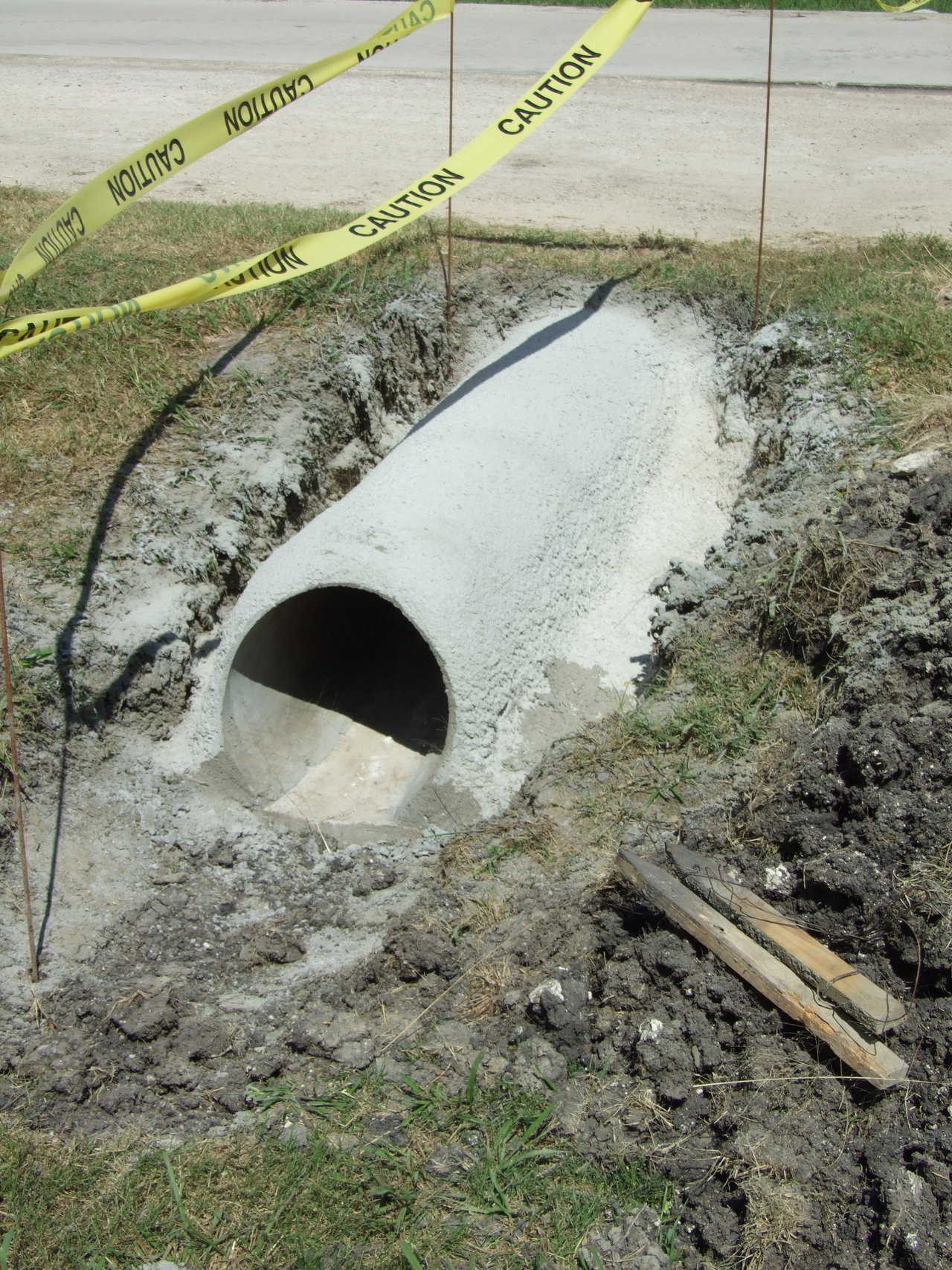 Finished culvert — This is a finished culvert that was sprayed in Italy, Texas.