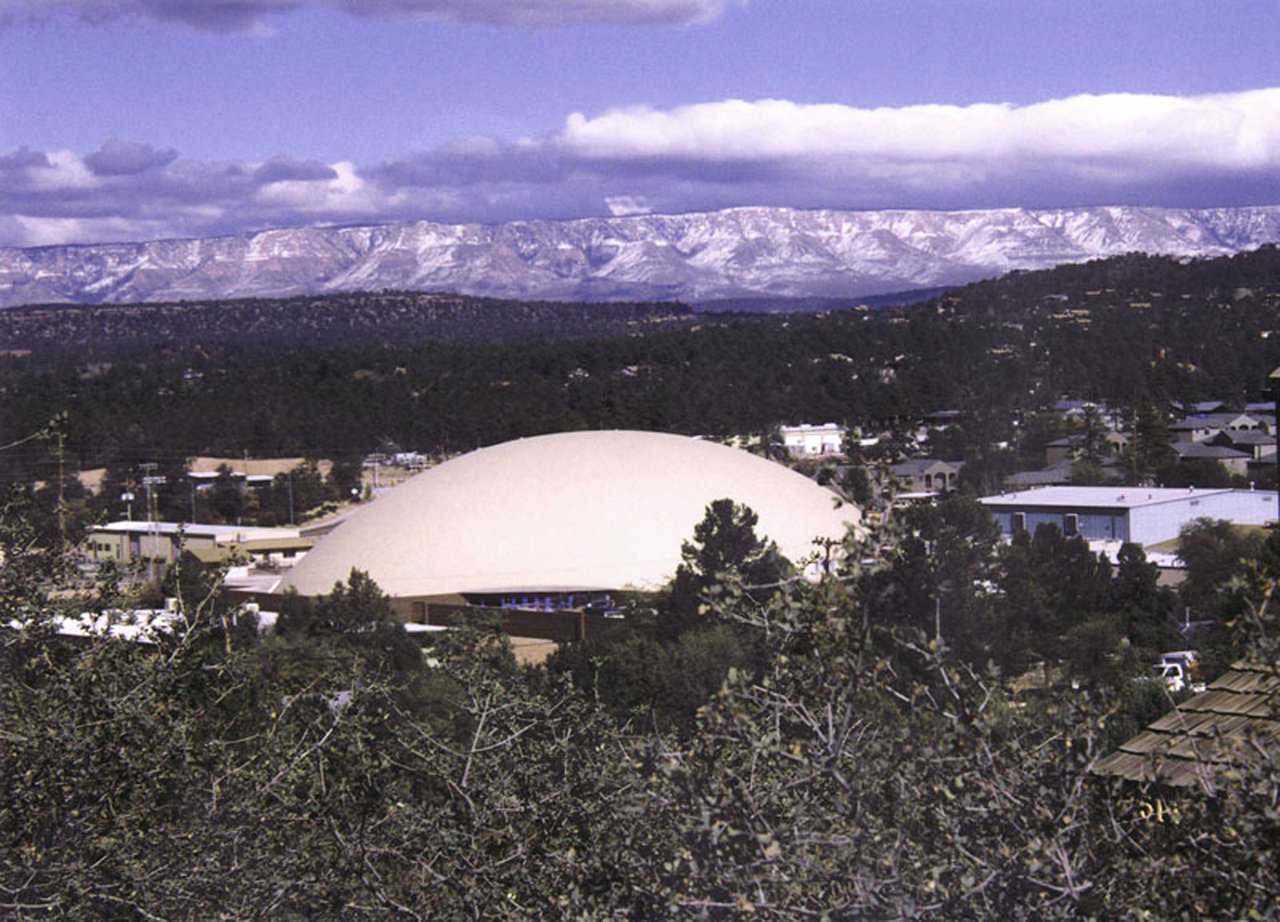 Mongollon Rim — It can be seen just beyond the dome.