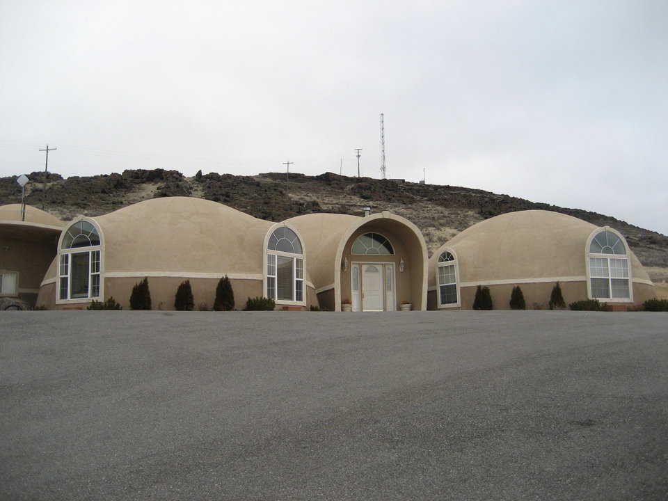 On a butte — This Monolithic Dome home sits on a 1,260-acre butte overlooking Idaho’s Snake River.