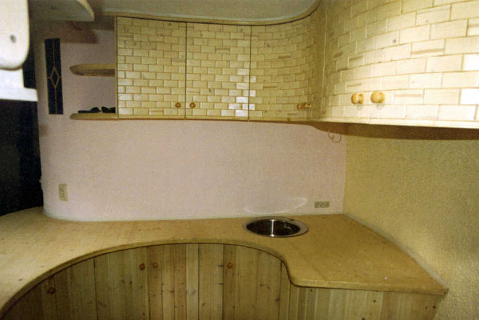 Kitchen — The owner designed and built the cabinetry.