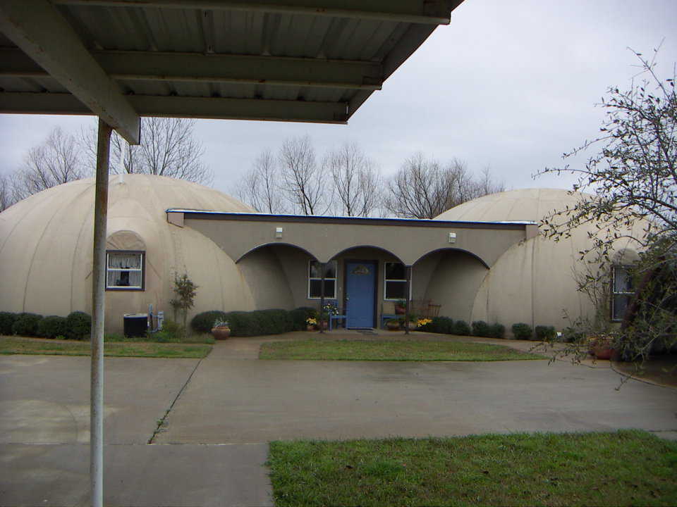 Designed as a Duplex  — Charca Casa consists of two, connected, forty-foot-diameter Monolithic Domes.