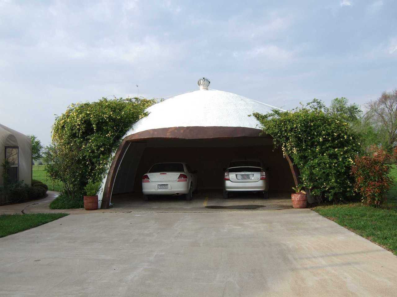 Garage — This two-car garage is a Monolithic EcoShell.