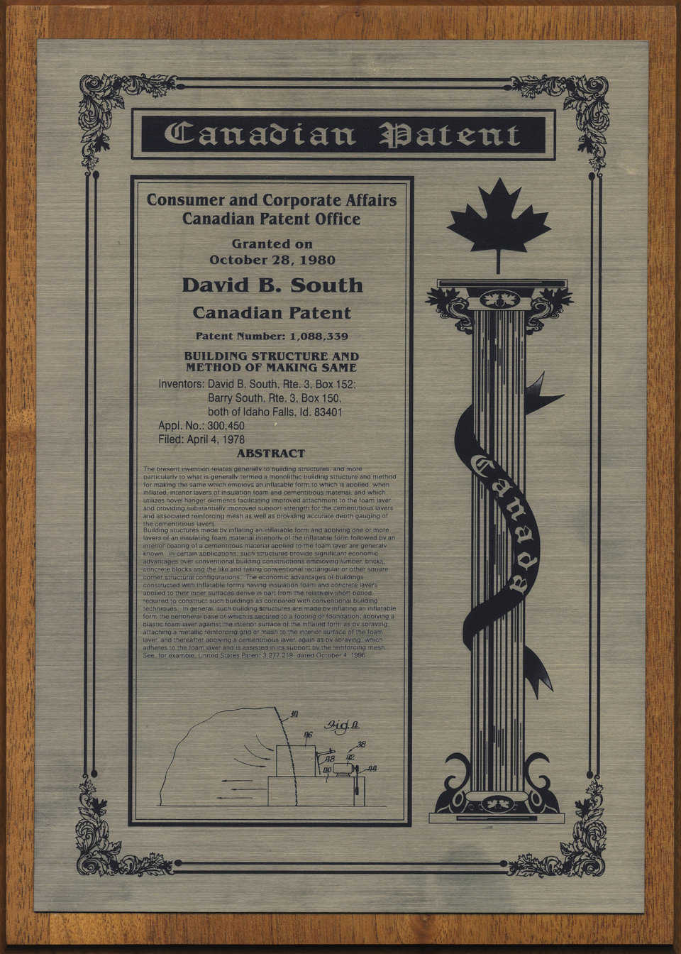Canadian Patent #1,088,339
