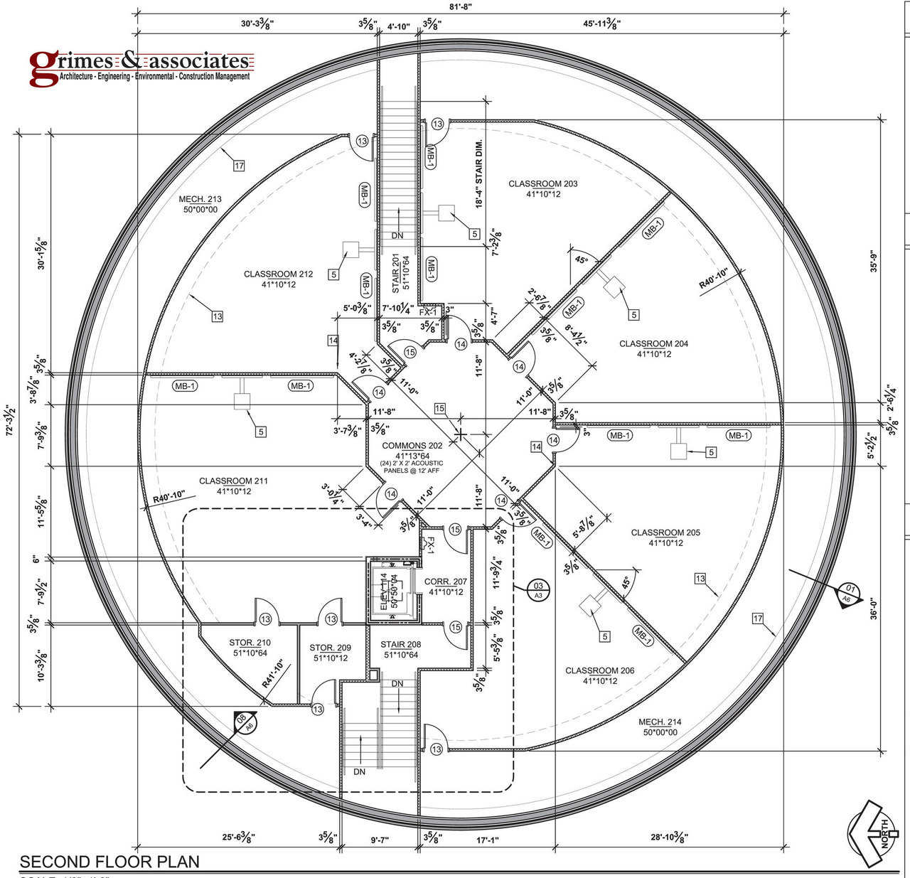 Upper Level — It includes six, roomy, pie-shaped classrooms. The dome has an all-electric, energy-management heating/cooling system set at 70 F. Teachers can leave their thermostats at 70 F or reset them to 2 degrees below or above 70 F.