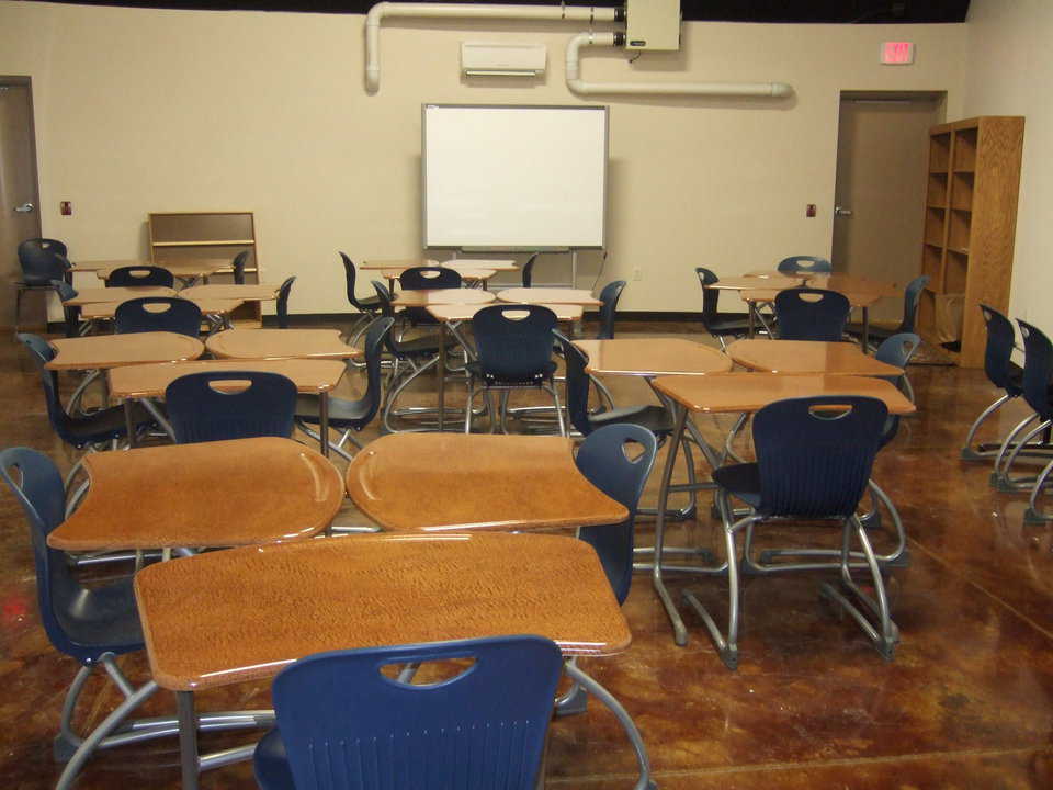 Classroom — The moving-in process continues for Geronimo’s 345 students.