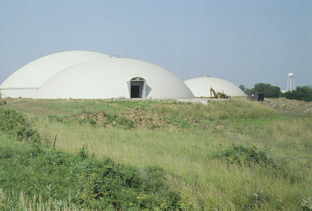 Domes — The largest has a diameter of 150 feet. Three others each have a diameter of 110 feet.