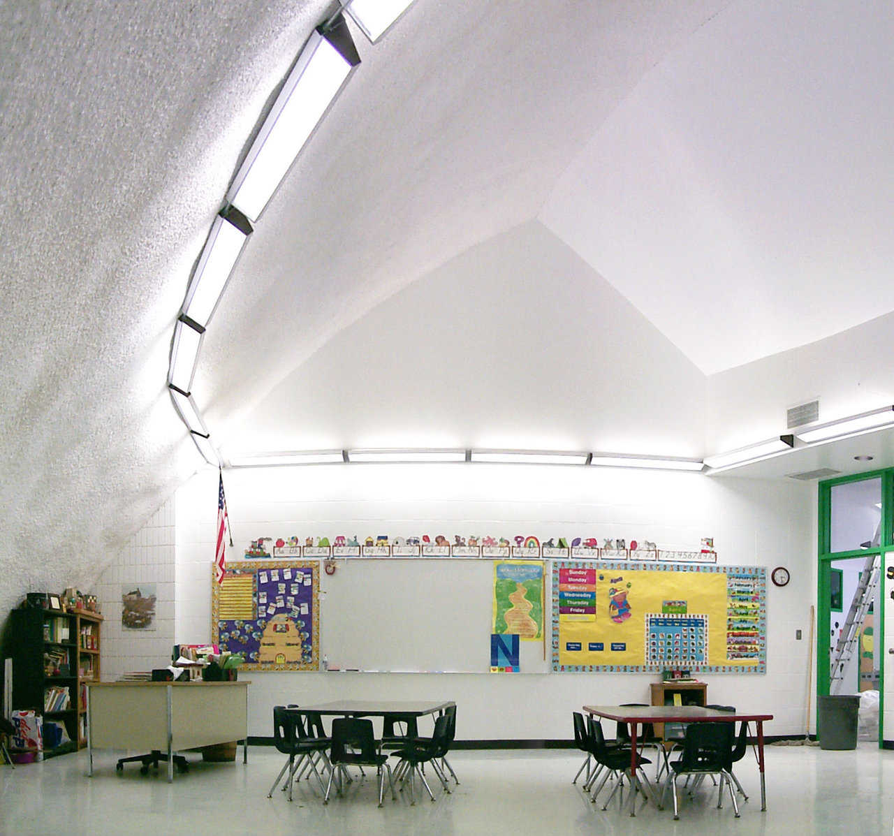 Friendly — Sufficient light and space provide a friendly learning environment for kindergartners at Pattonsburg Elementary.
