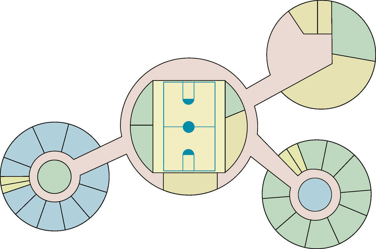 Artist’s rendition — It shows the layout for the four domes.