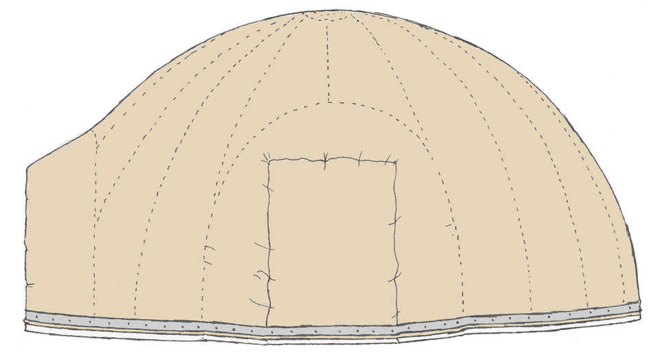 Augment Drawing — 2. Inflate the Airform. Leave it inflated for a day or two to stretch the Airform.