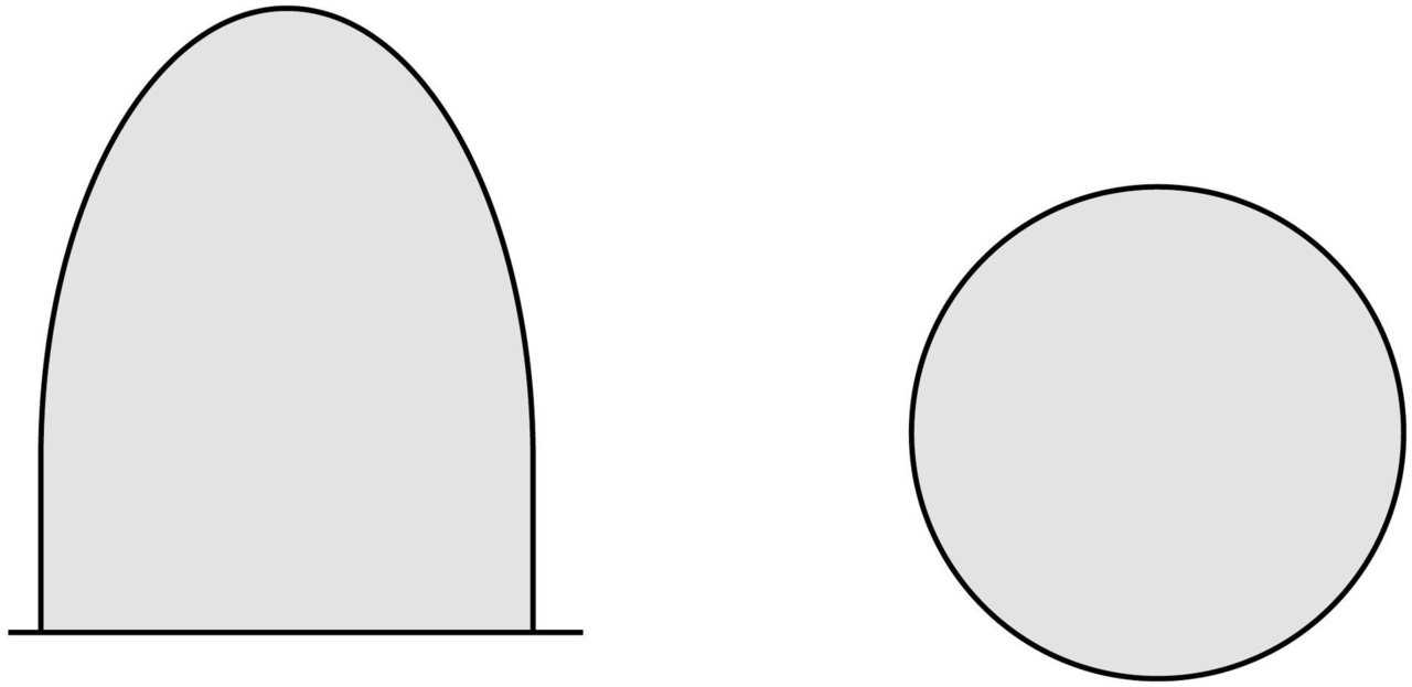 Tall Prolate Ellipsoid w/ Stemwall