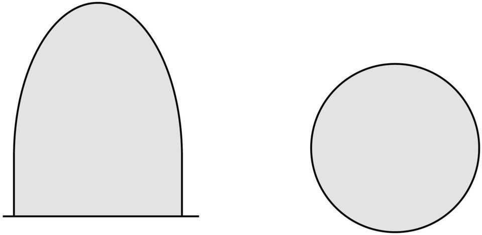 Tall Prolate Ellipsoid w/ Stemwall