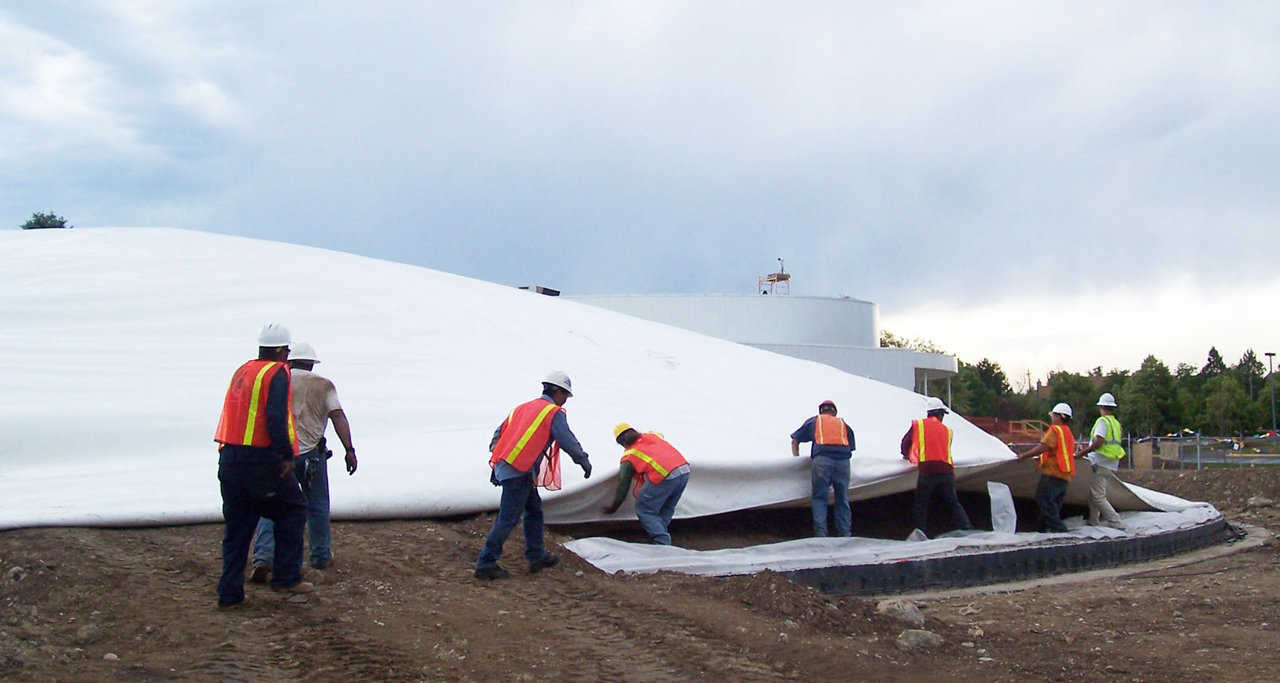 A Monolithic Dome Airform — It’s a highly engineered fabric structure that must be handled with great care — especially while the Airform is being transported, spread, attached and inflated.