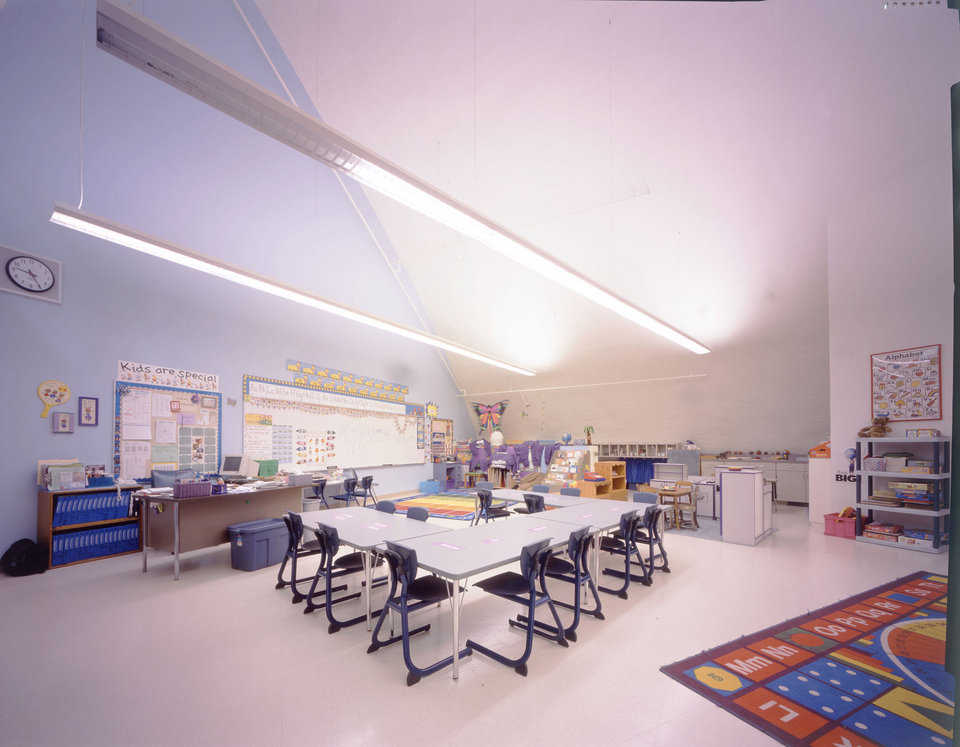 Classroom at Grand Meadow — The school district received plan approval and a grant from its state legislature for the construction of Grand Meadow’s five Monolithic Domes partly because of the domes’ ability to provide  near-absolute disaster protection.